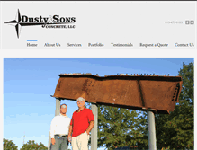 Tablet Screenshot of dustyandsonsconcrete.com